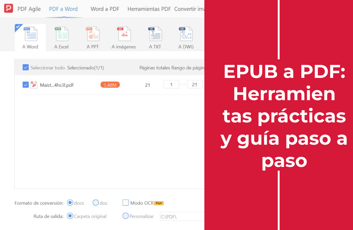 EPUB a PDF: Herramientas prácticas y guía paso a paso