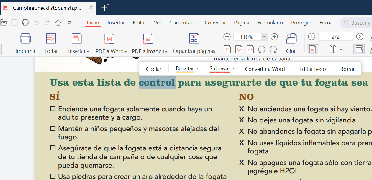 Editar archivos PDF