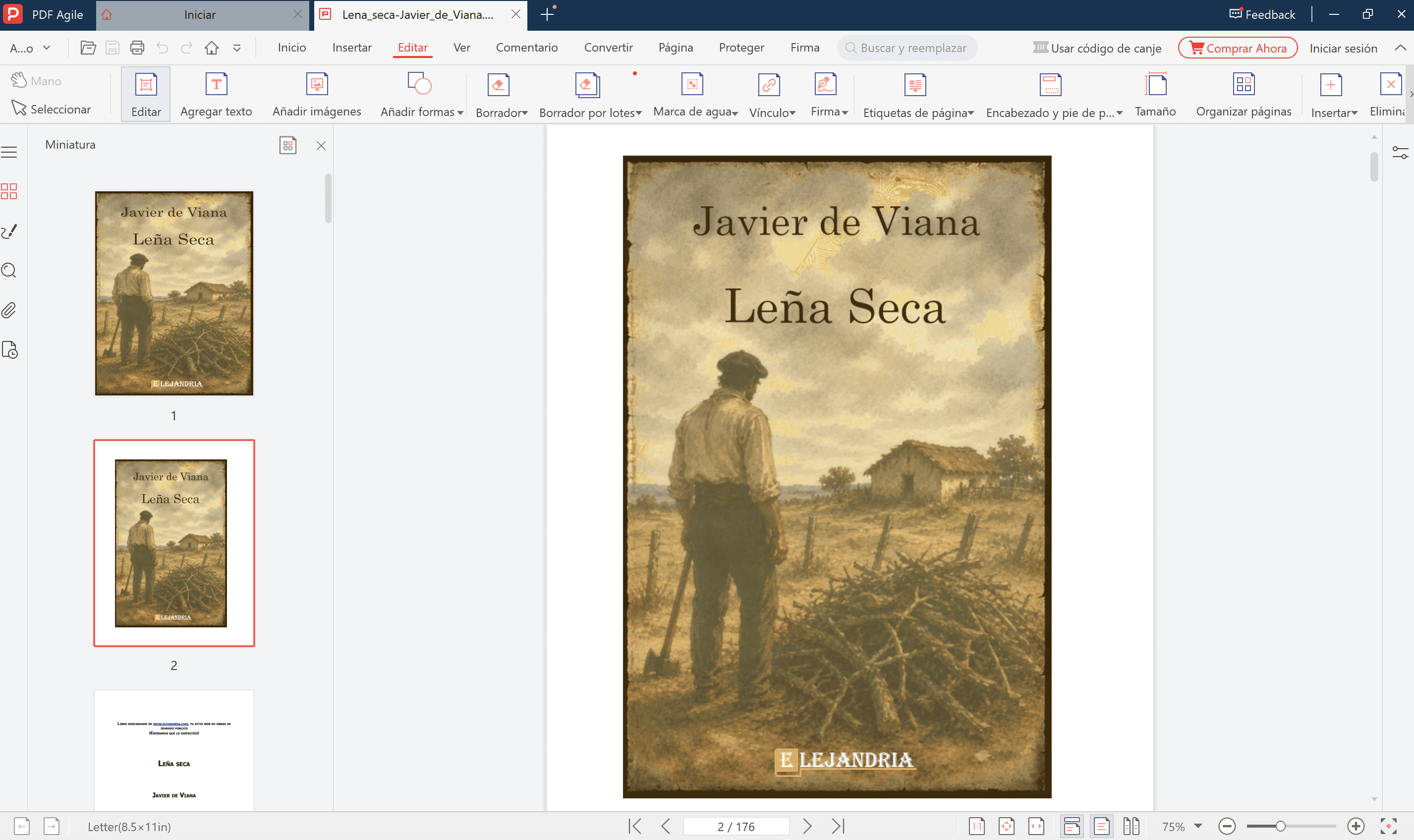 Edite libros en formato PDF usando PDF Agile