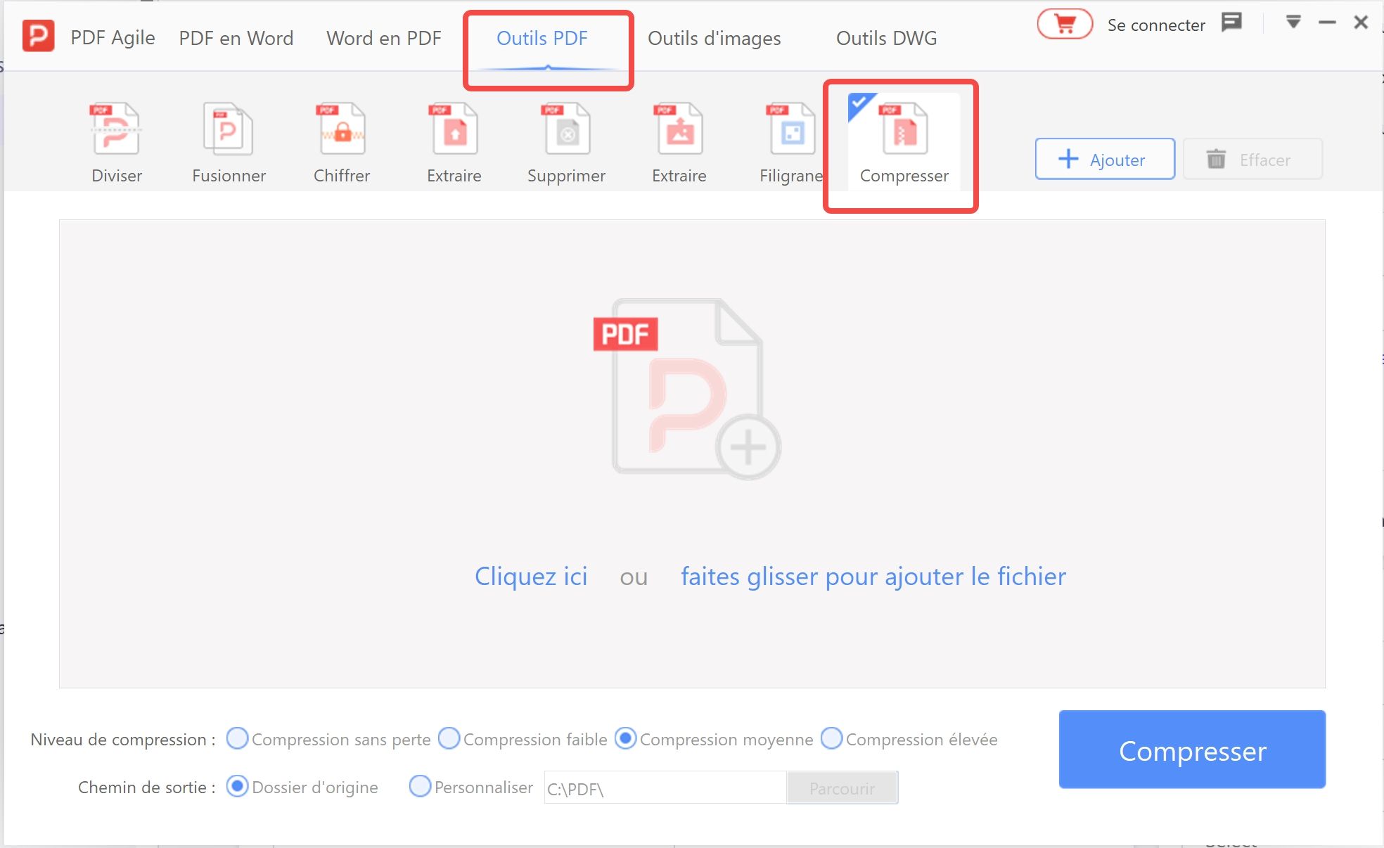 Étapes pour Compresser un PDF dans PDF Agile-2