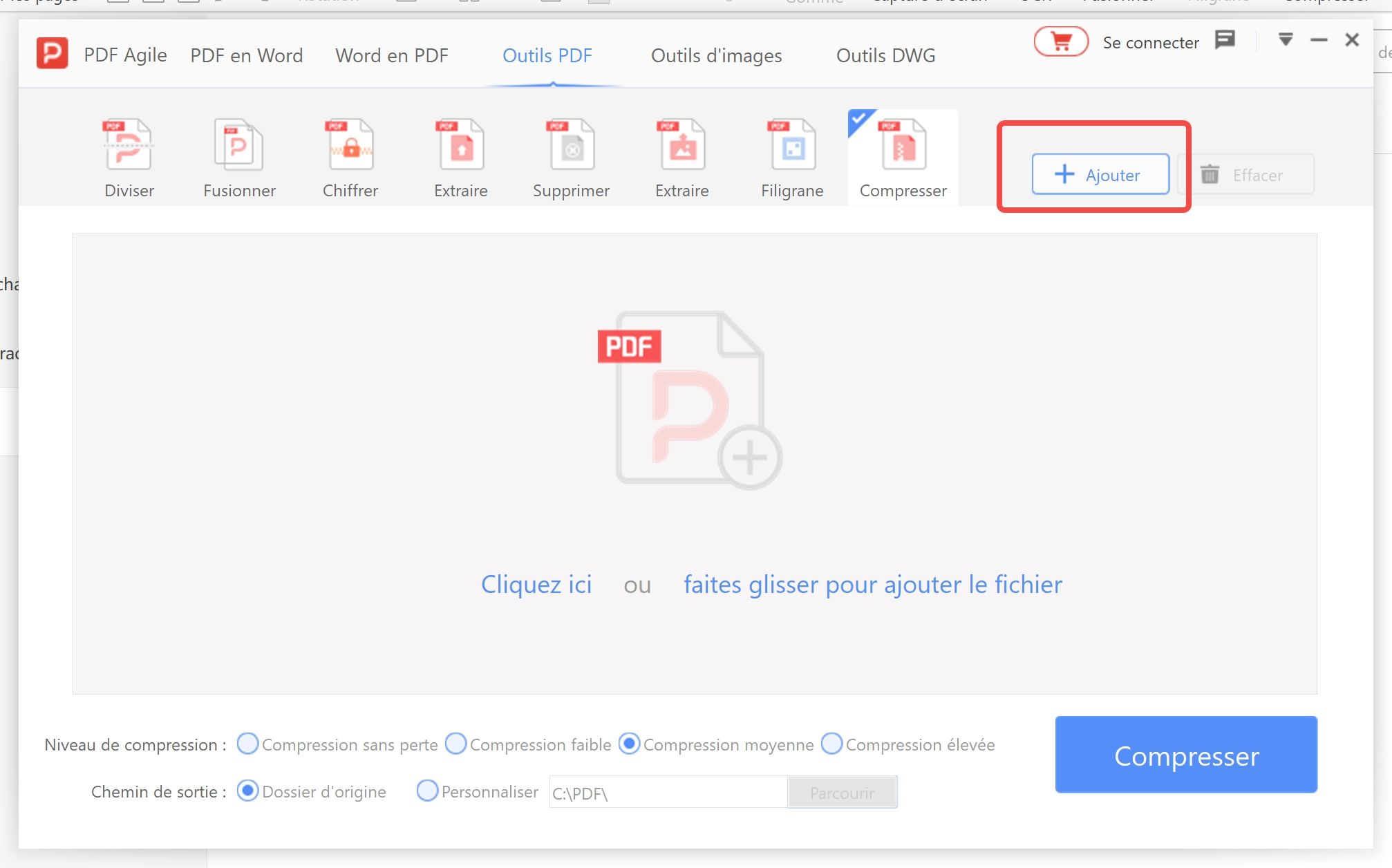 Étapes pour Compresser un PDF dans PDF Agile-3