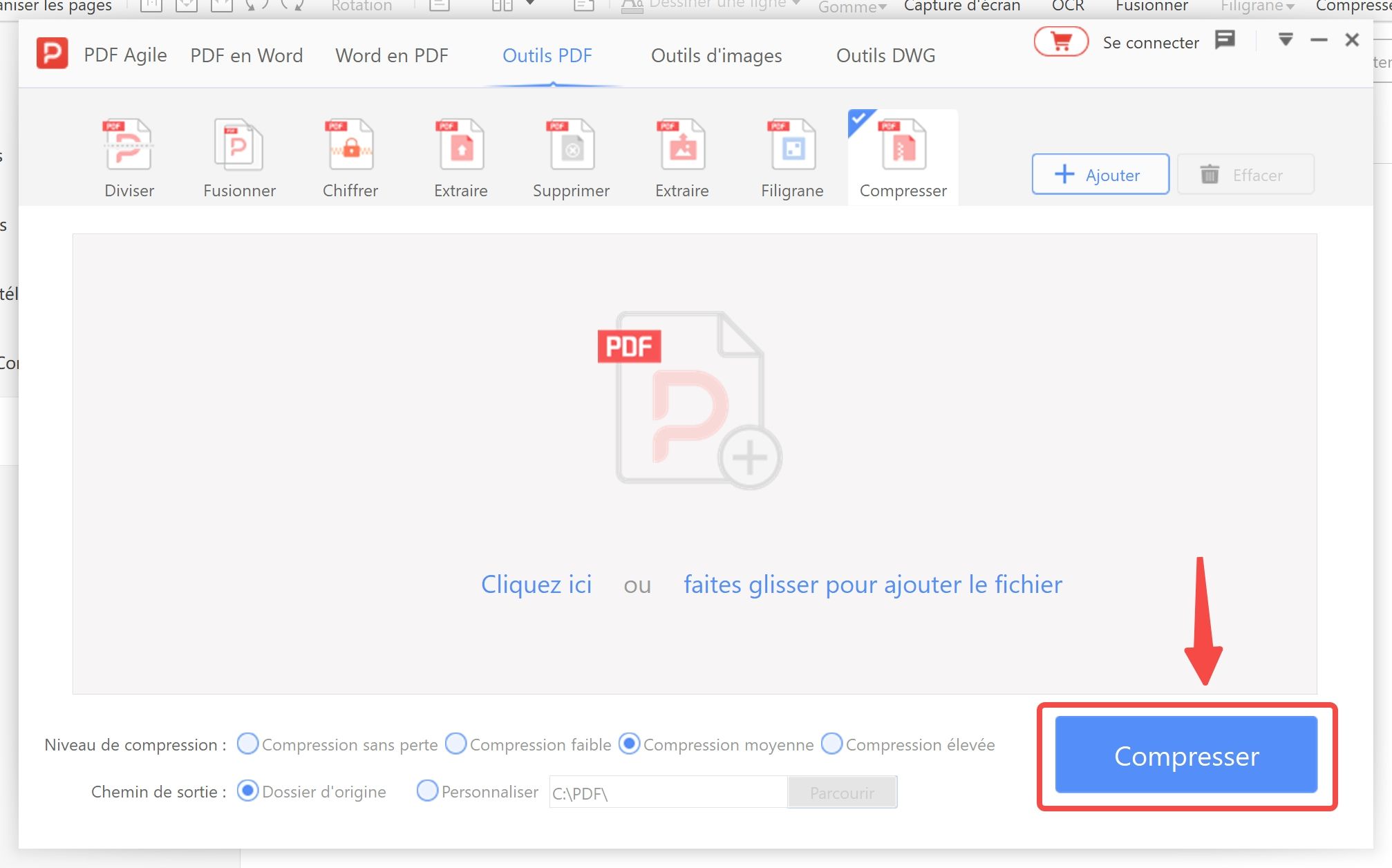 Étapes pour Compresser un PDF dans PDF Agile-5