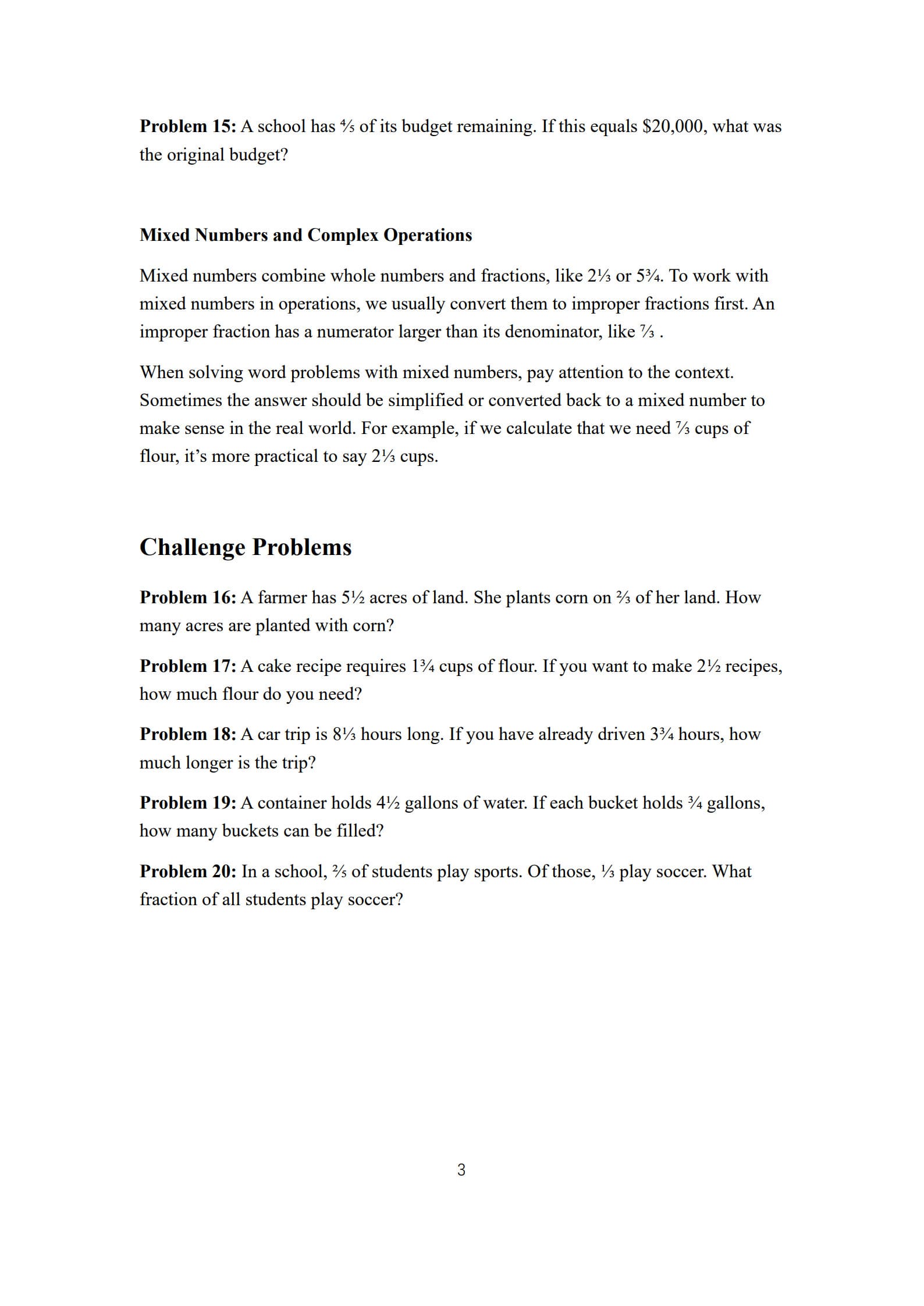 Fraction Word Problems 3