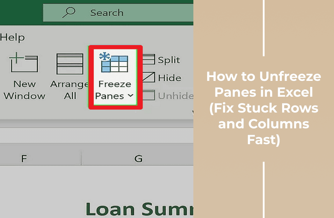 How to Unfreeze Panes in Excel (Fix Stuck Rows and Columns Fast)