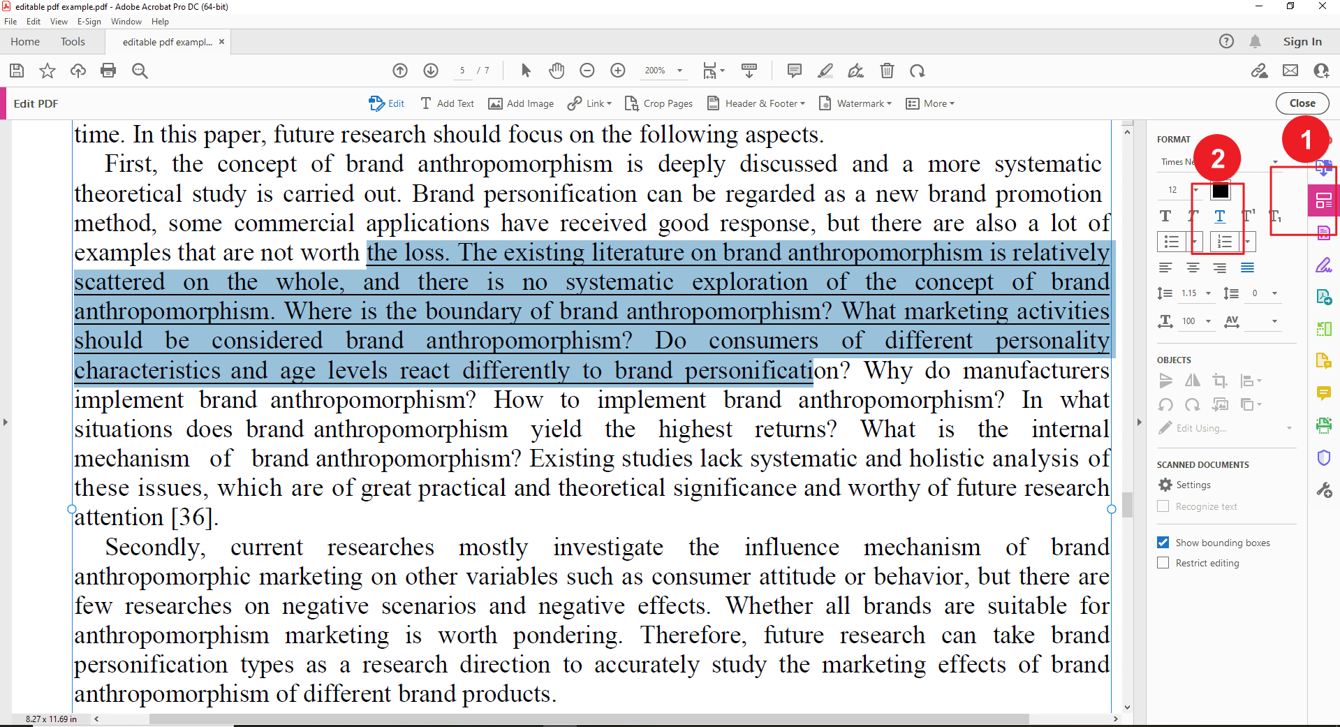 Function 2 How to Underline Text in PDF 2