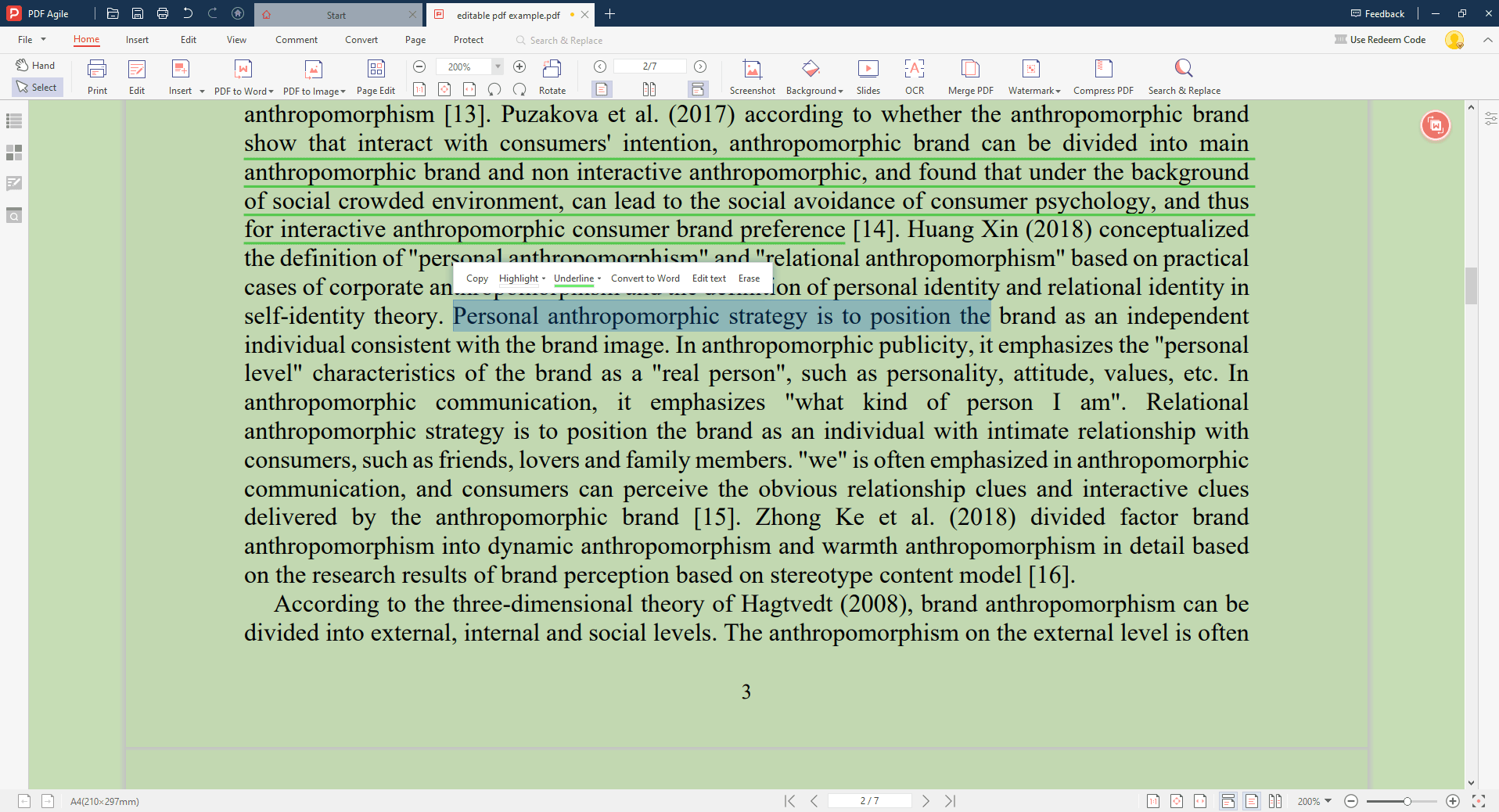 Function 2 How to Underline Text in PDF