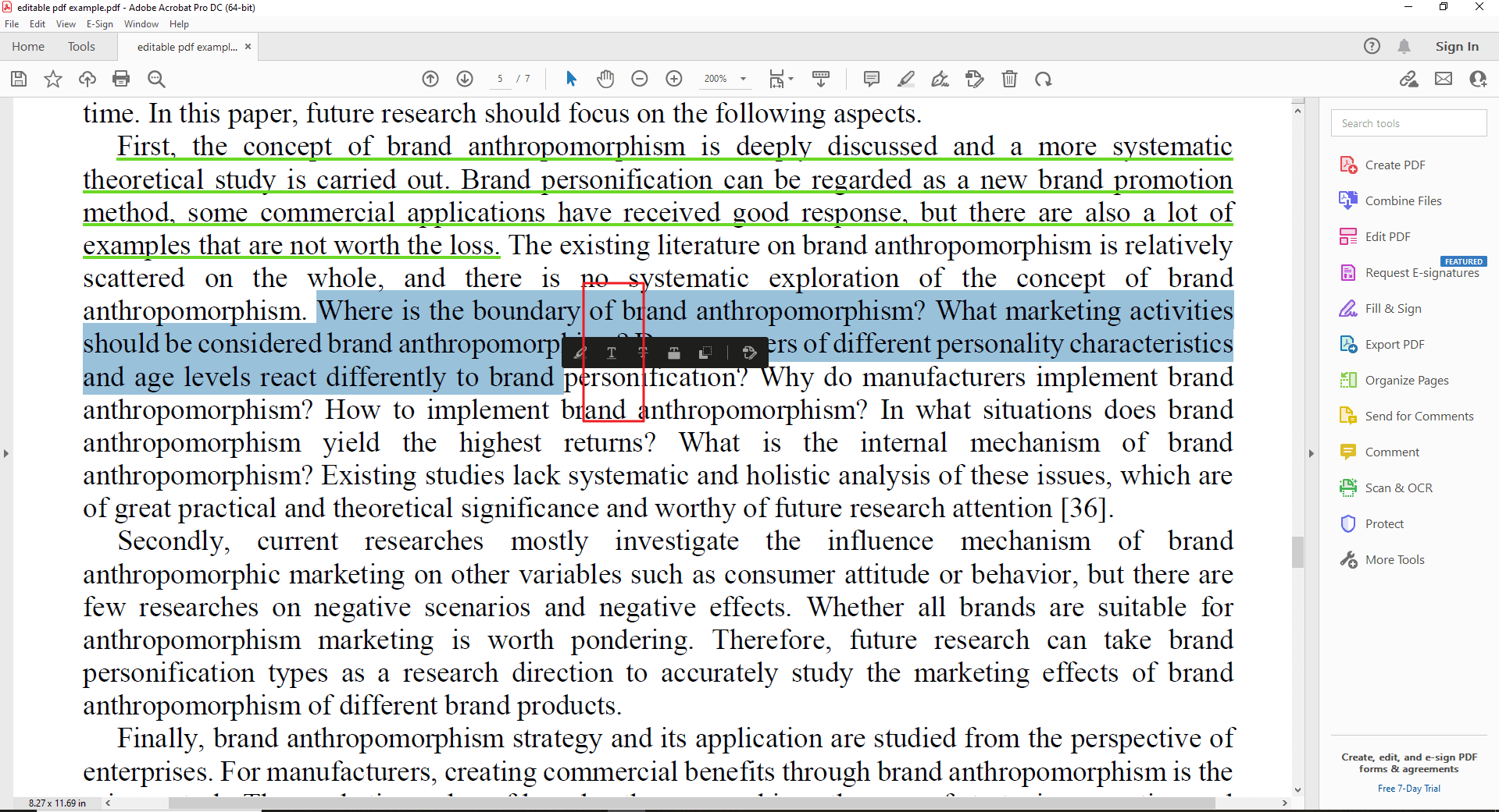 Function 2 How to Underline Text in PDF