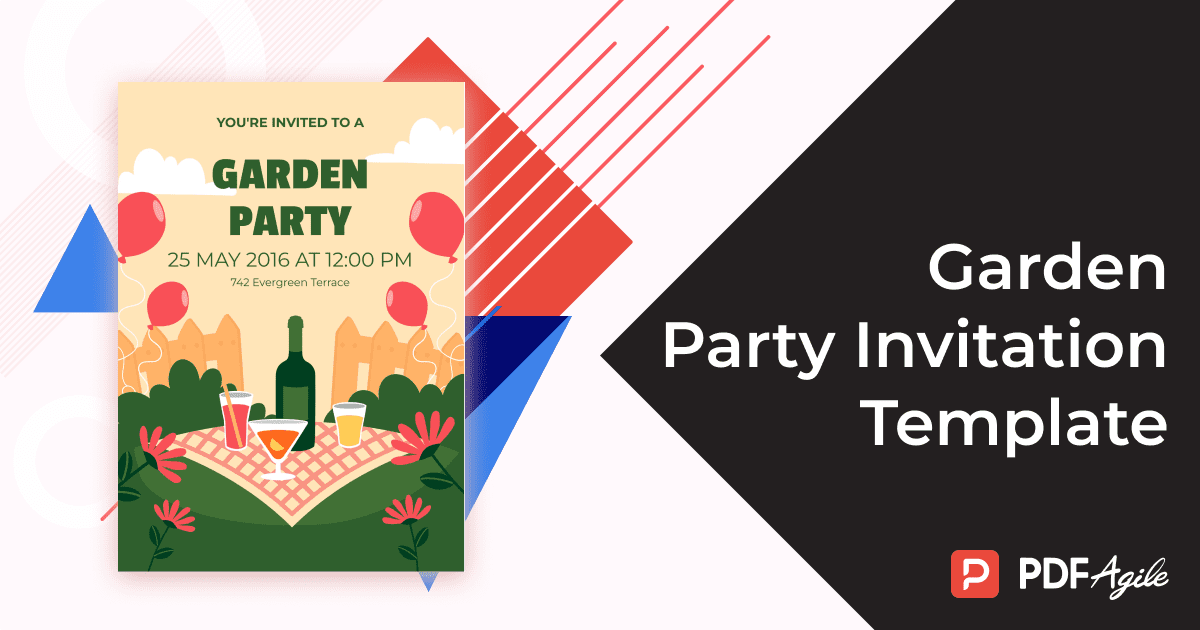 Garden Party Invitation Template