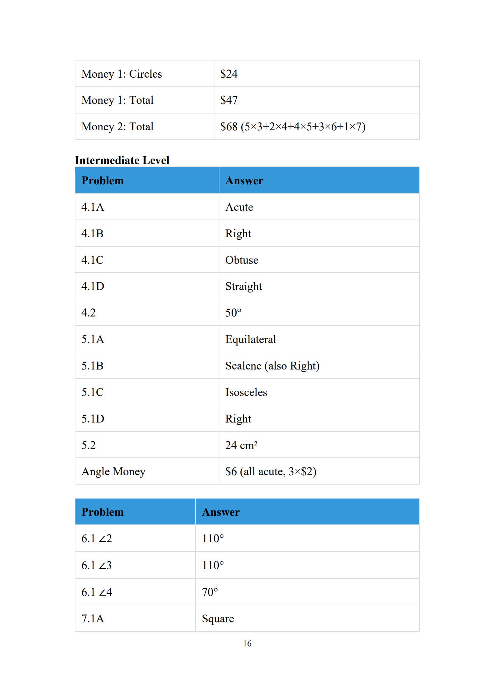 Geometry Worksheet 16