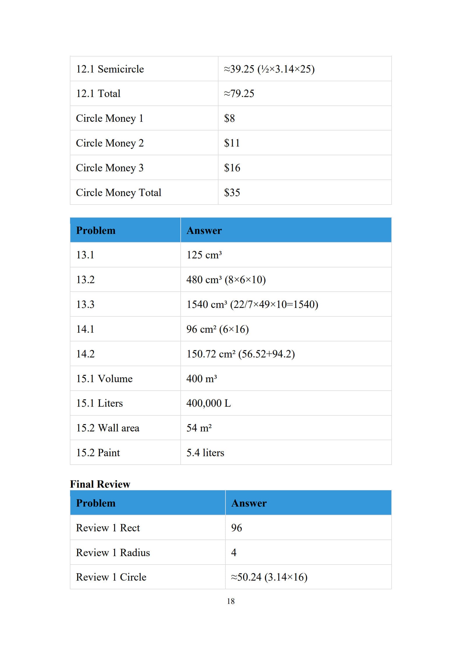 Geometry Worksheet 18