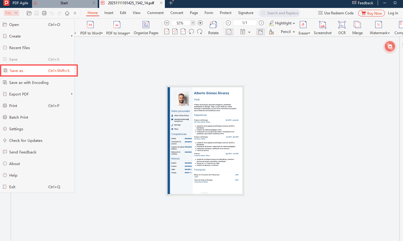 Guardar como archivo PDF