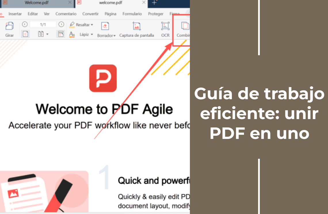 Guía de trabajo eficiente: unir PDF en uno