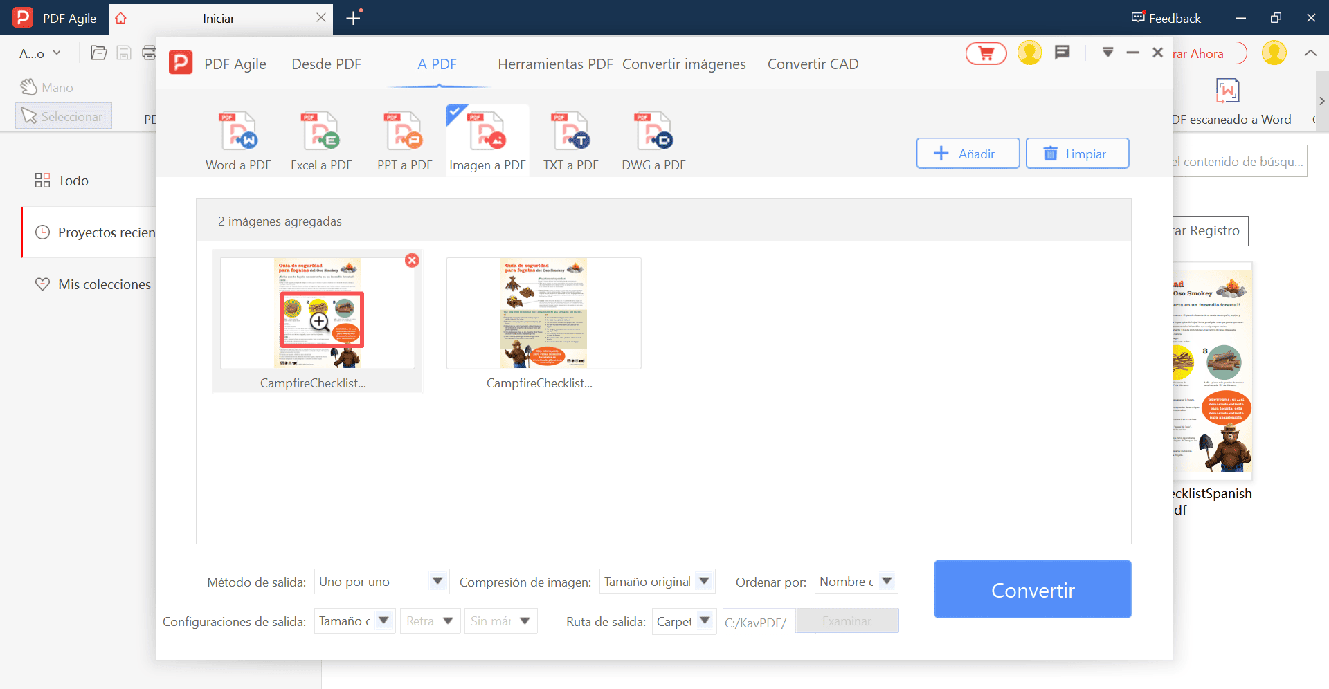 Haga doble clic en el archivo PNG seleccionado