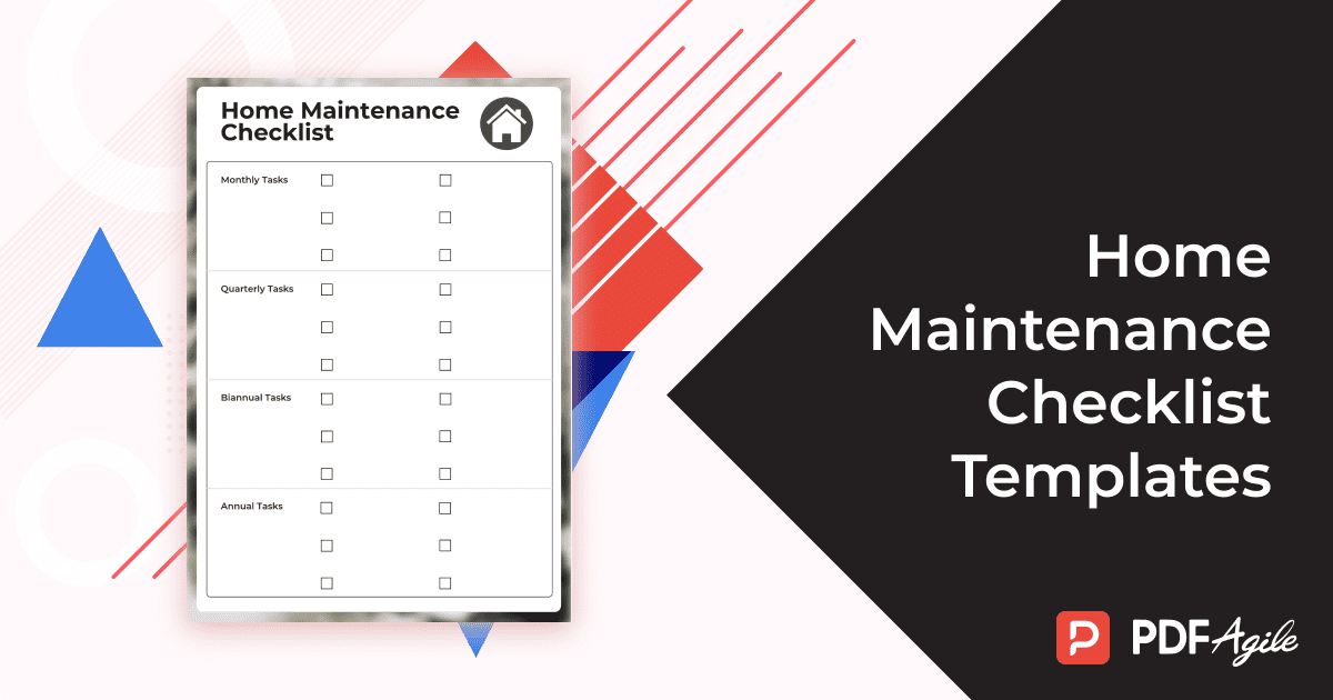 Home Maintenance Checklist Template