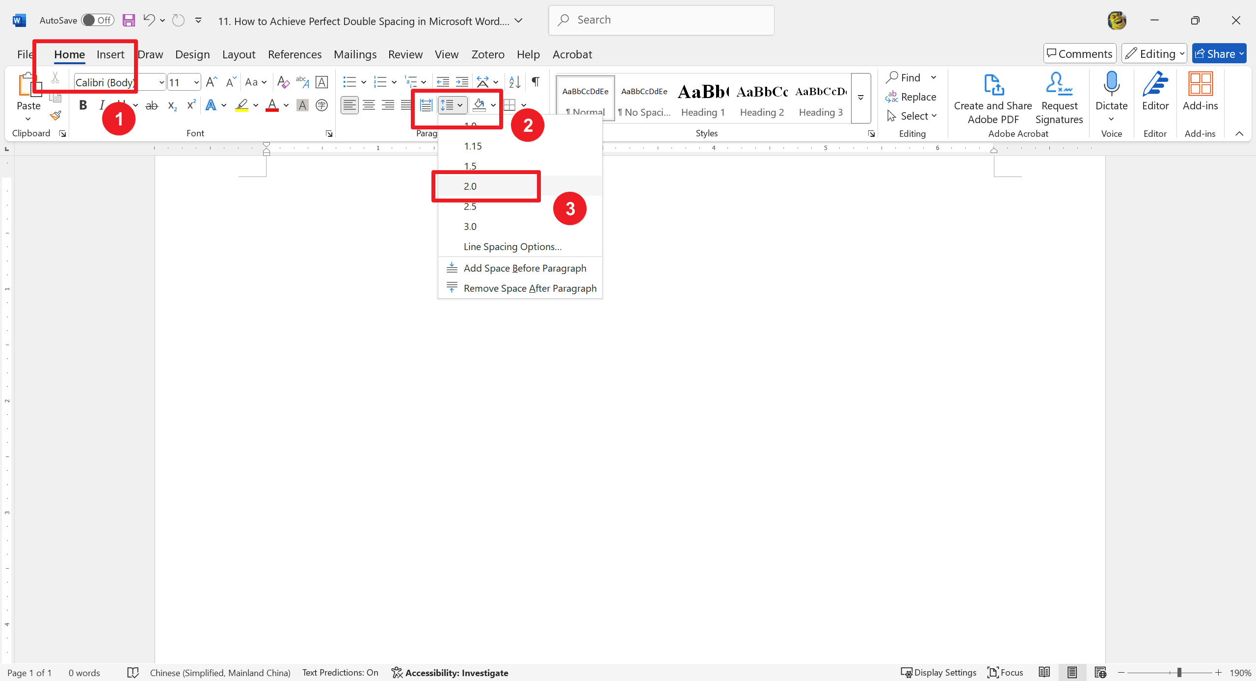 Home Tab for Specific Text