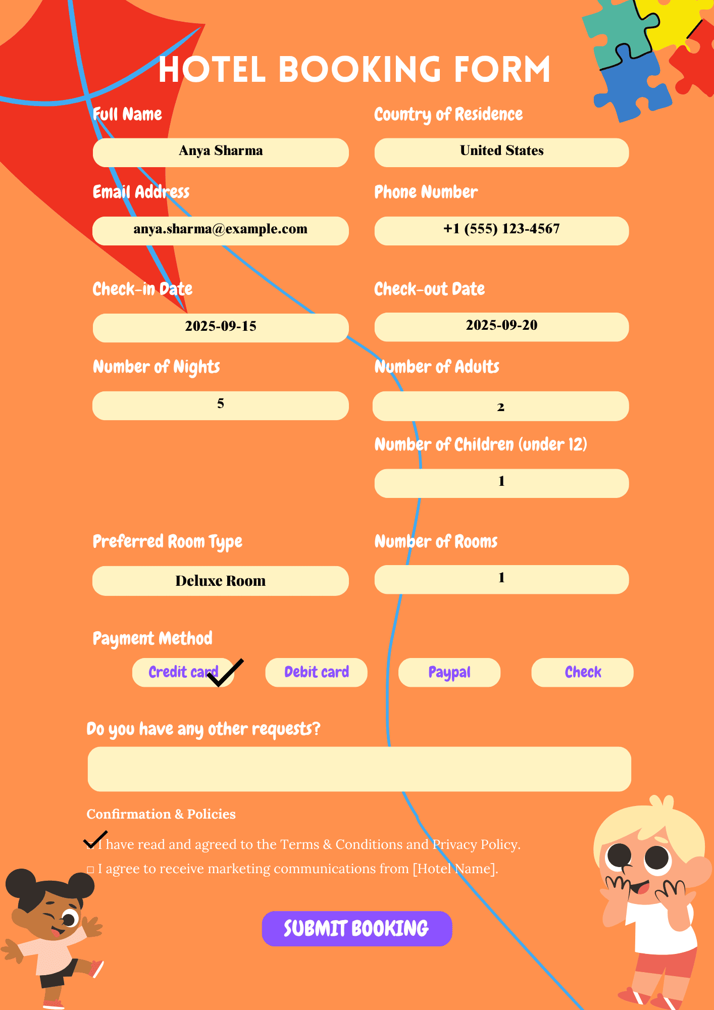 Hotel Booking Form Templates Example_page_3