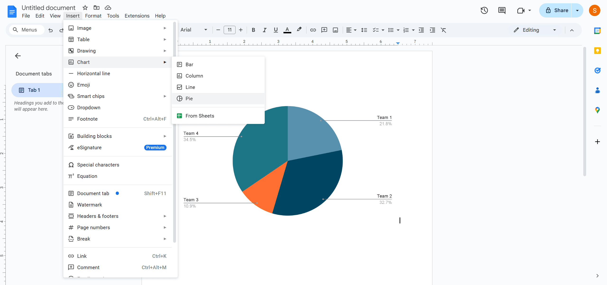 How To Make Charts With Google Docs?