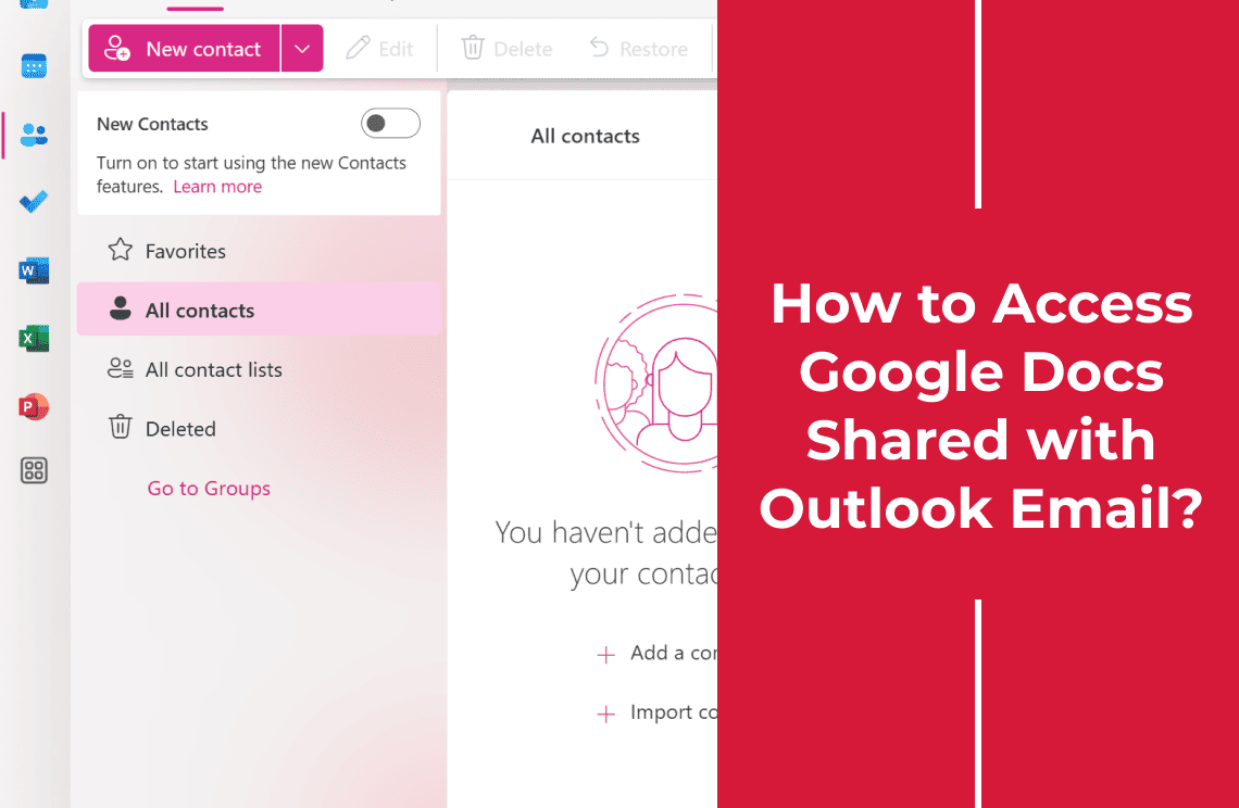 How to Access Google Docs Shared with Outlook Email?