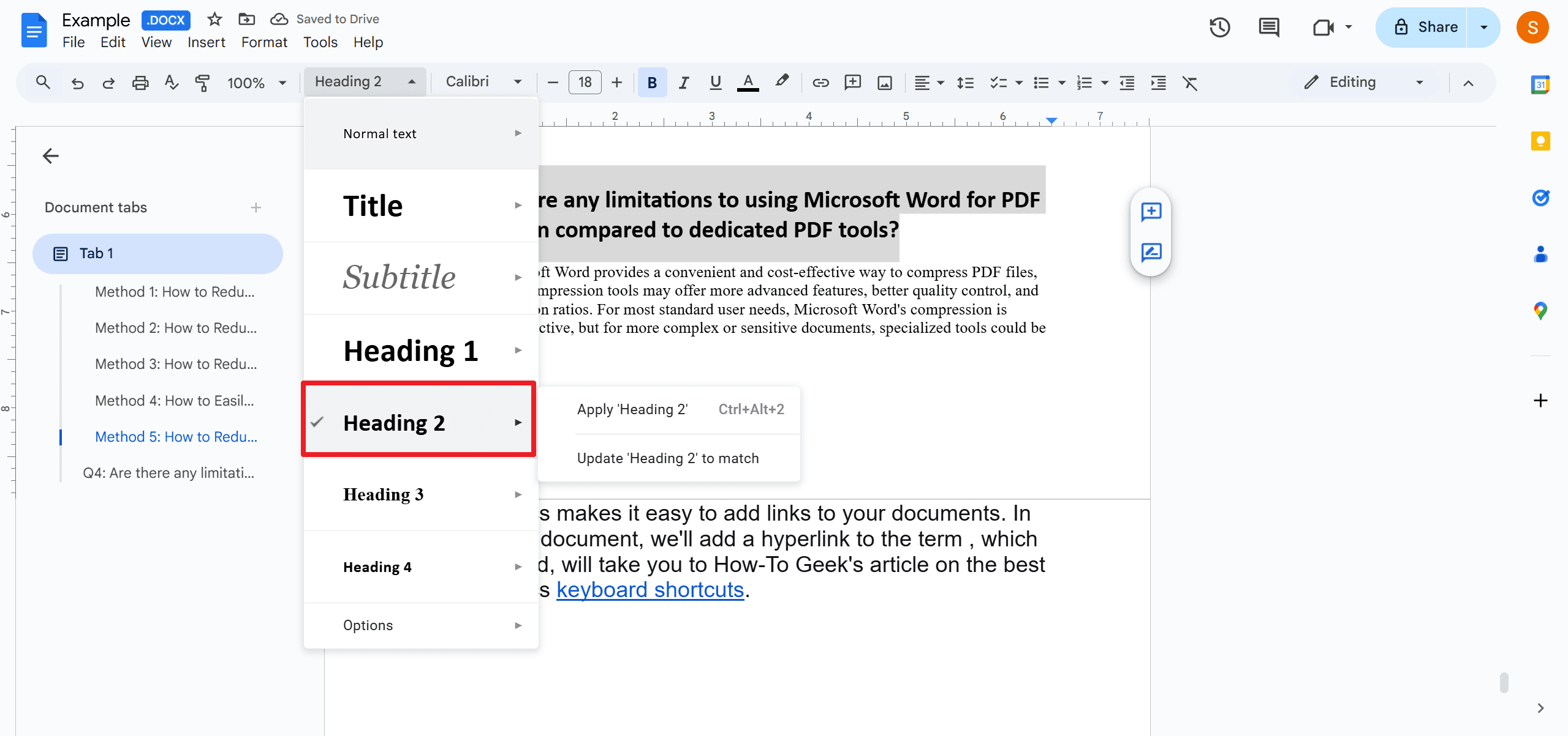 How to Add Headings in Google Docs on Desktop?