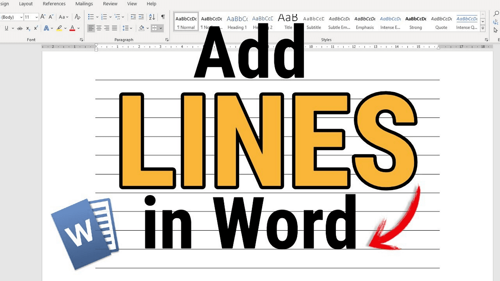 How to Add a Line in Word