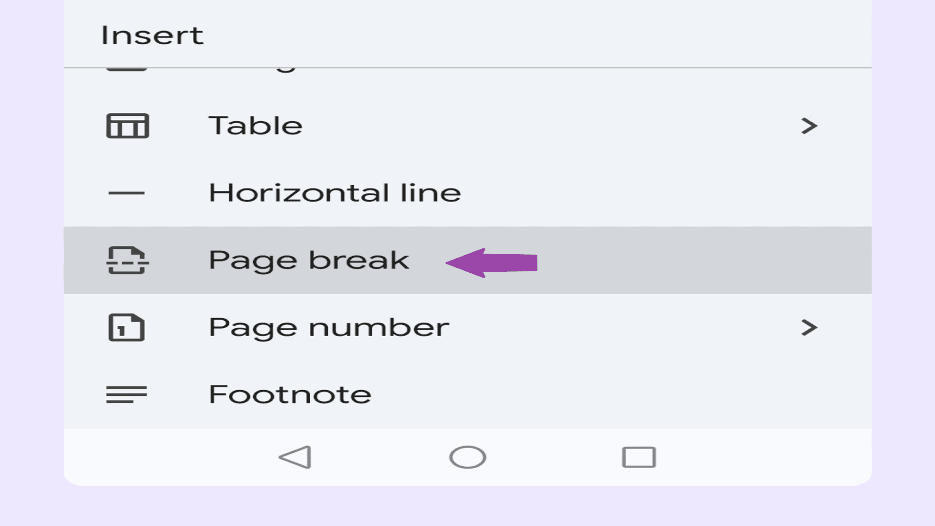 How to Add a Page on Google Docs on an iPad?