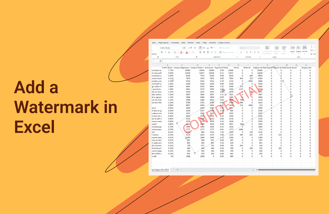 How to Add a Watermark in Excel