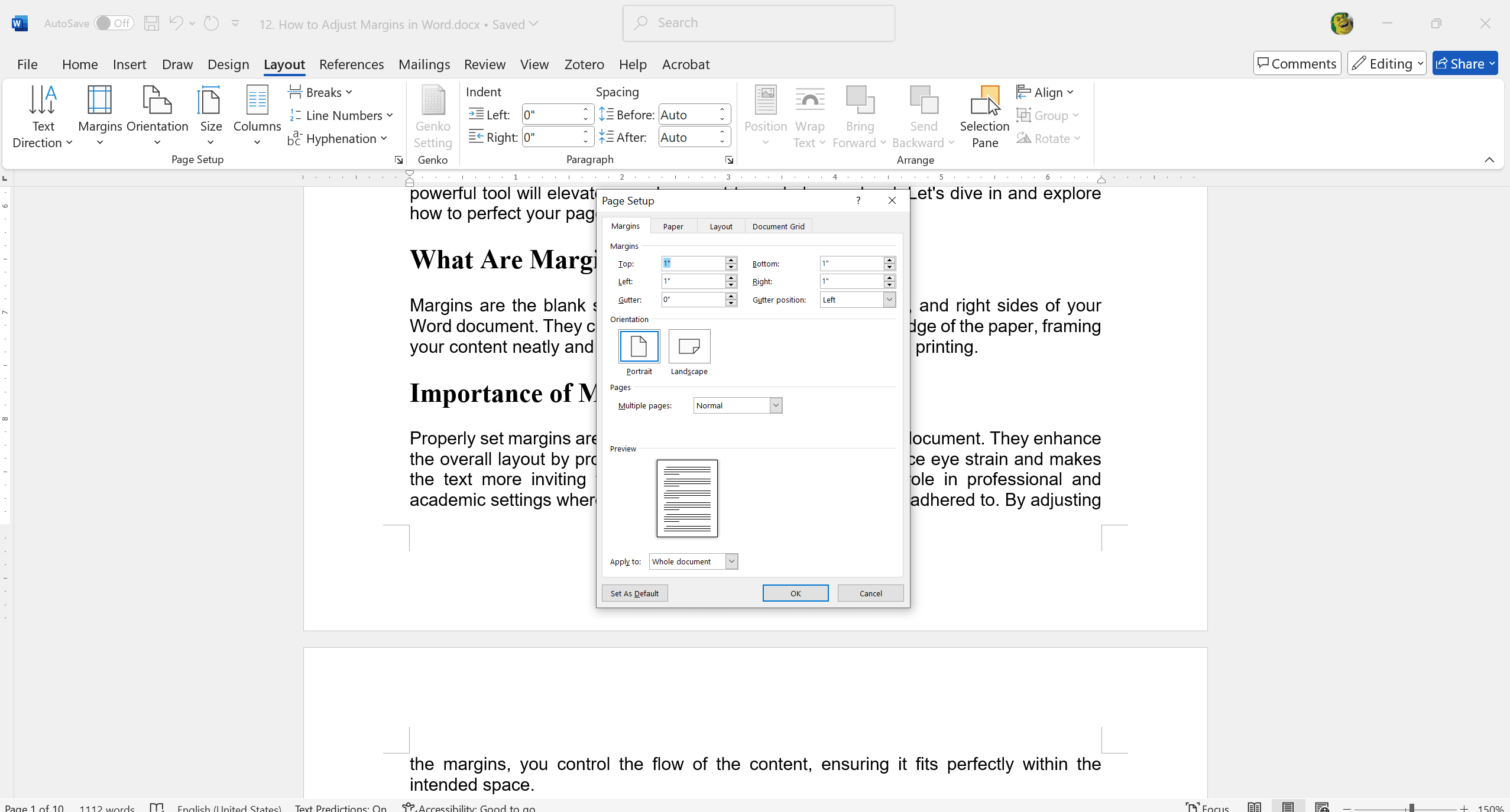 How to Change Margins in Word on Desktop