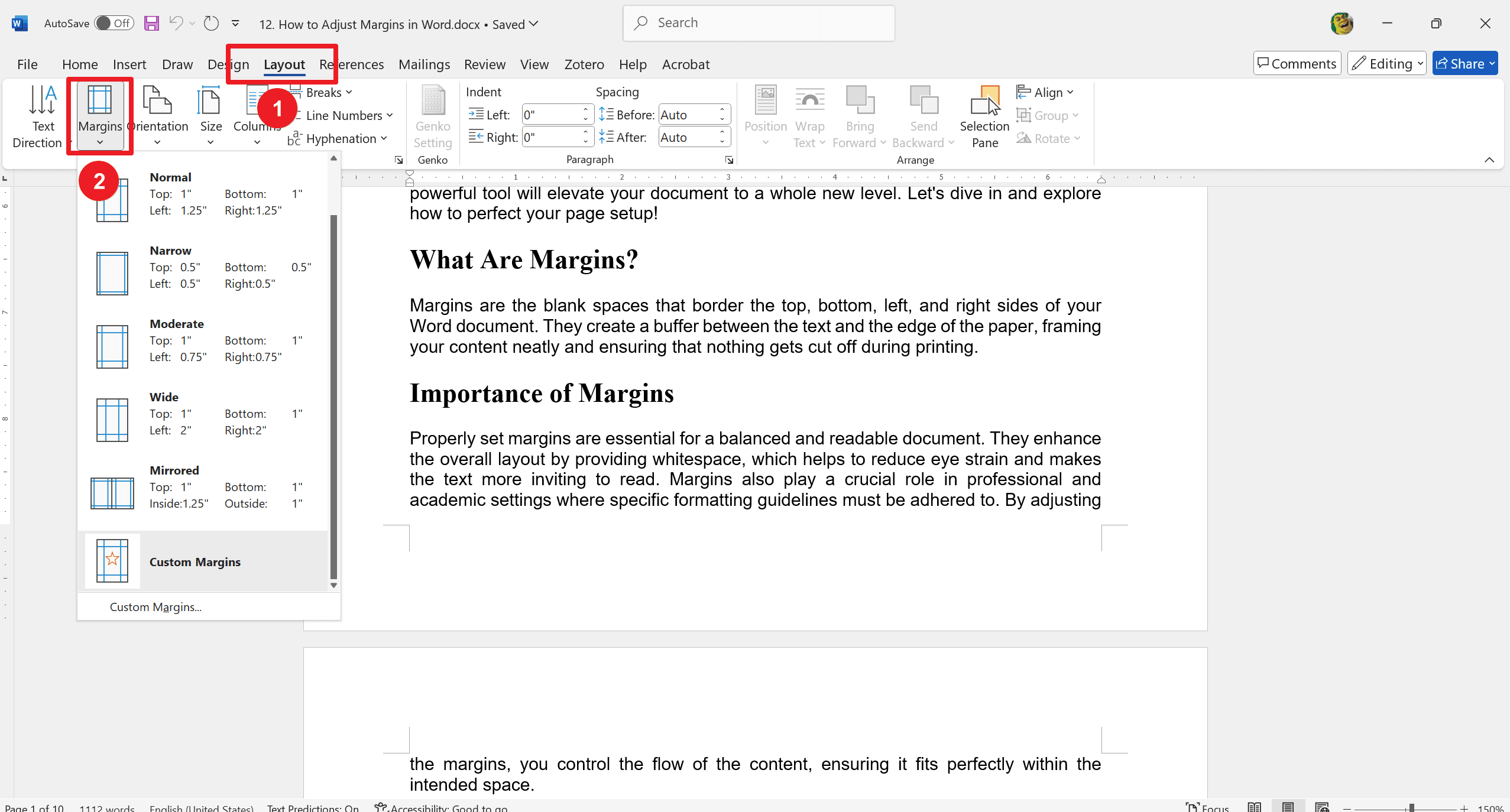 How to Change Margins in Word on Desktop