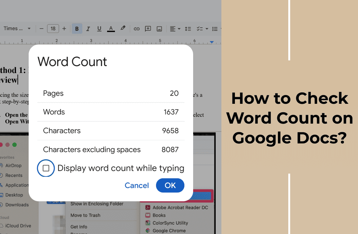 How to Check Word Count on Google Docs?