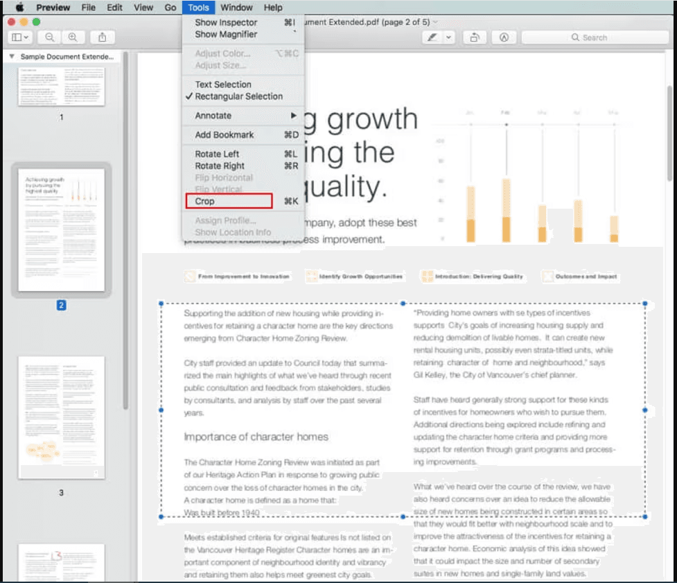 How to Crop a PDF on a Mac Using Preview?