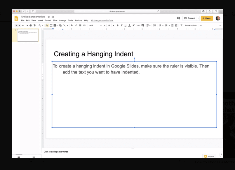 How to Do a Hanging Indent on Google Docs?