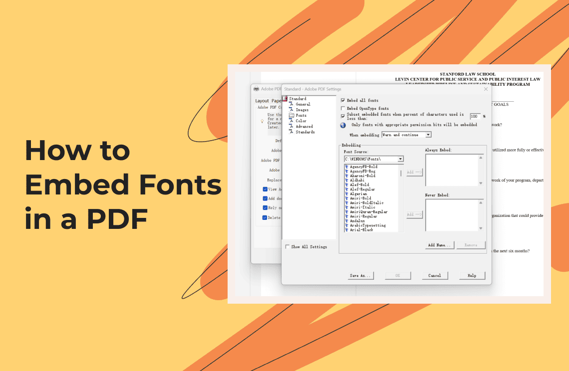 How to Embed Fonts in a PDF