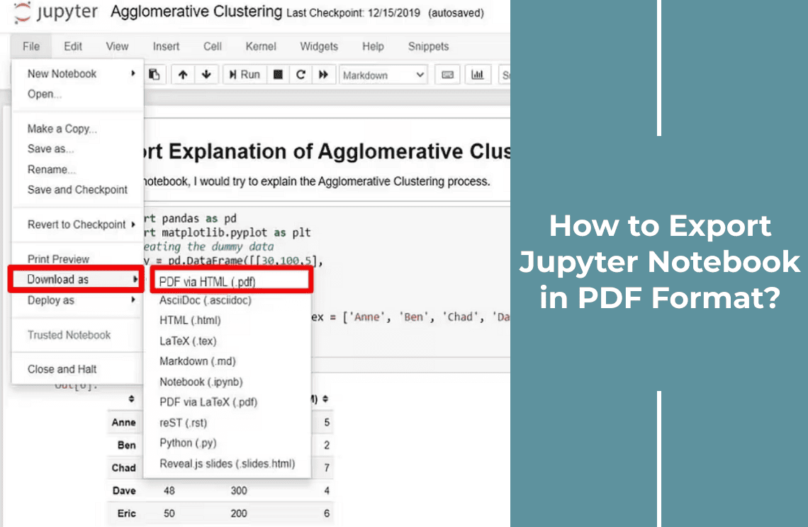 How to Export Jupyter Notebook in PDF Format?