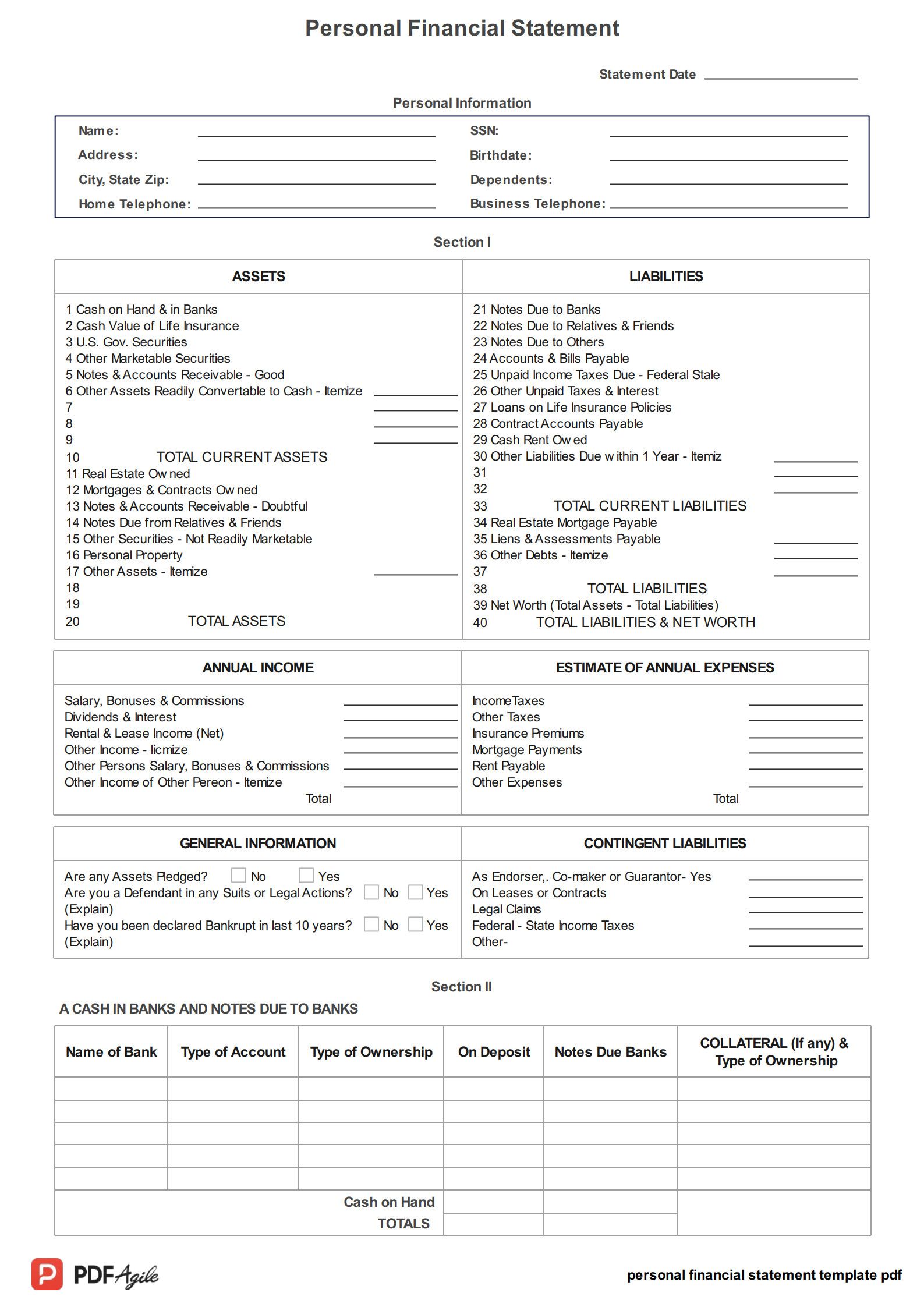 How to Fill out a Personal Financial Statement?