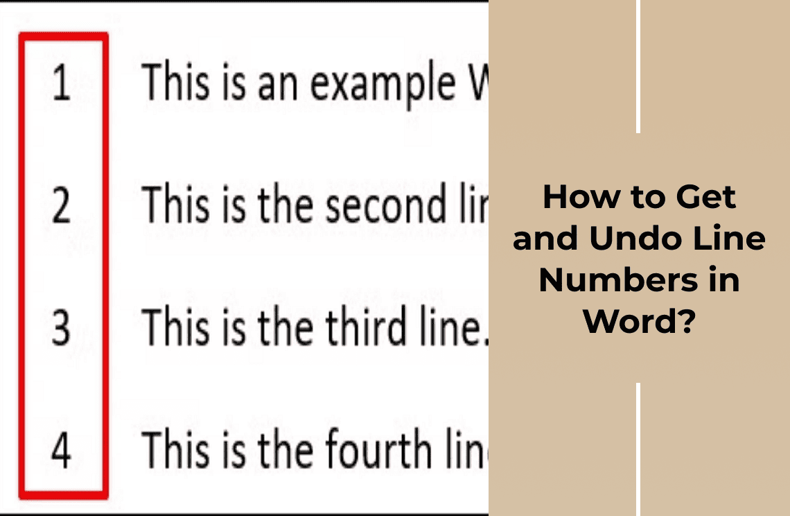 How to Get and Undo Line Numbers in Word?