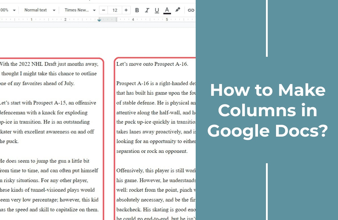 How to Make Columns in Google Docs?