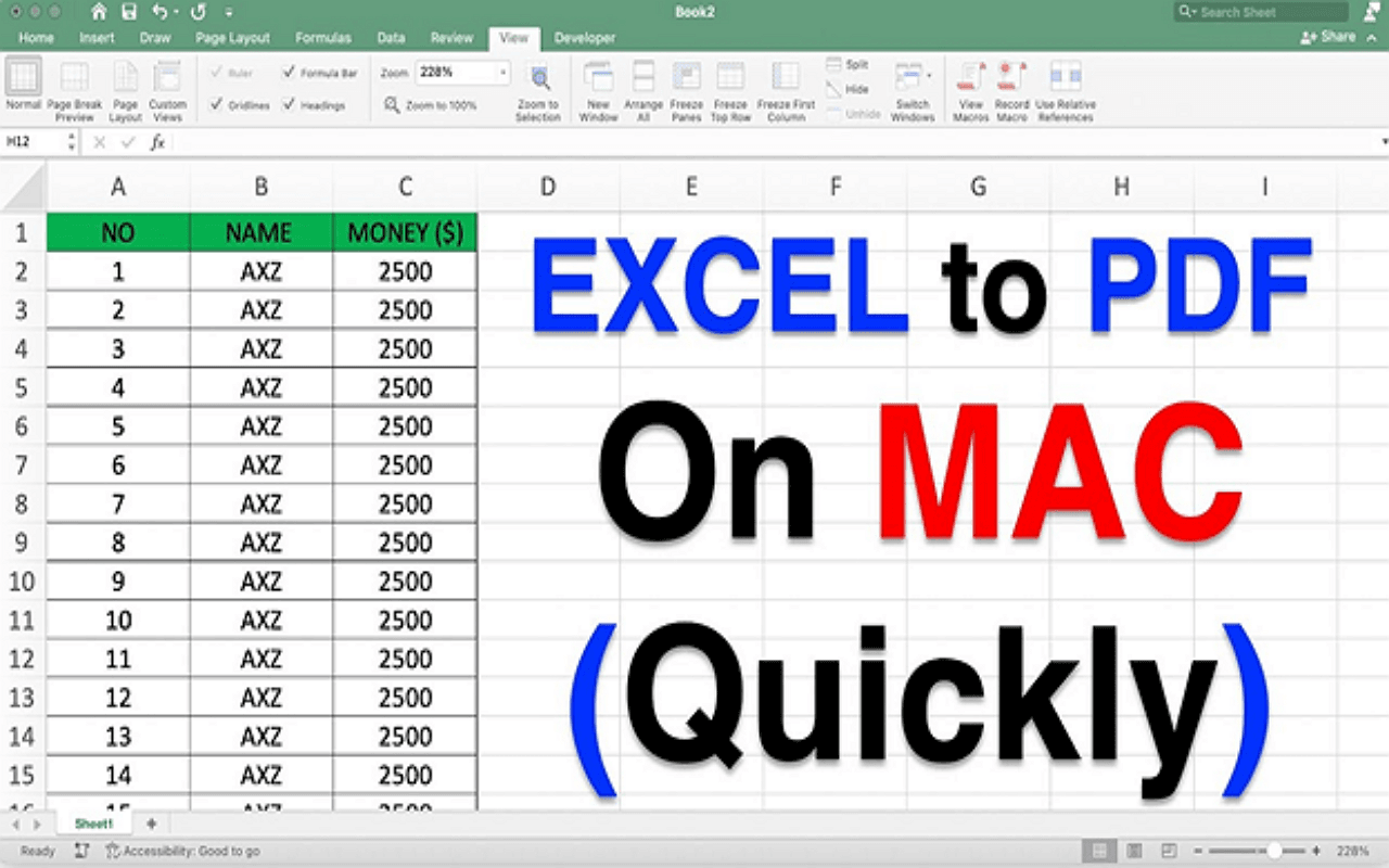 How to Make Excel Spreadsheet to a PDF on Mac