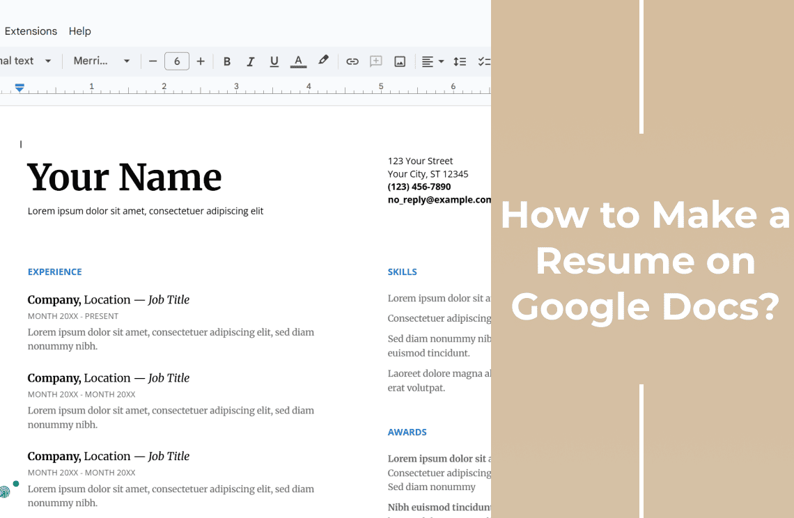 How to Make a Resume on Google Docs?