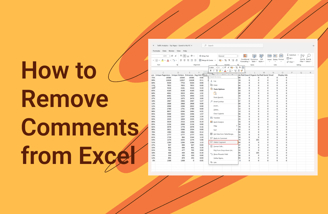 How to Remove Comments from Excel