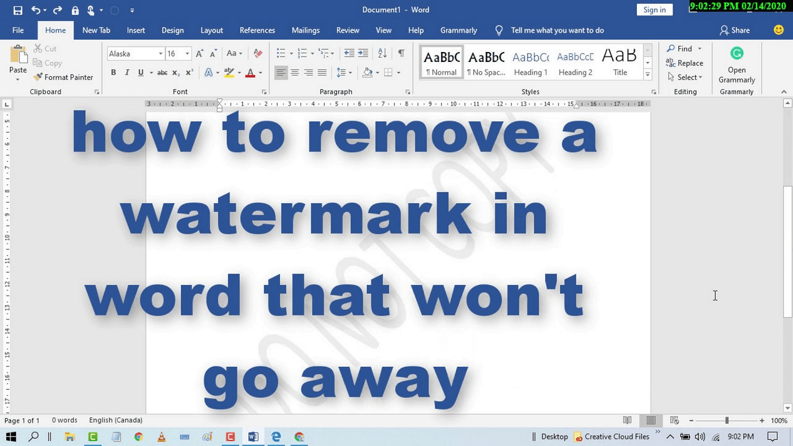 How to Remove Draft Watermark in Word