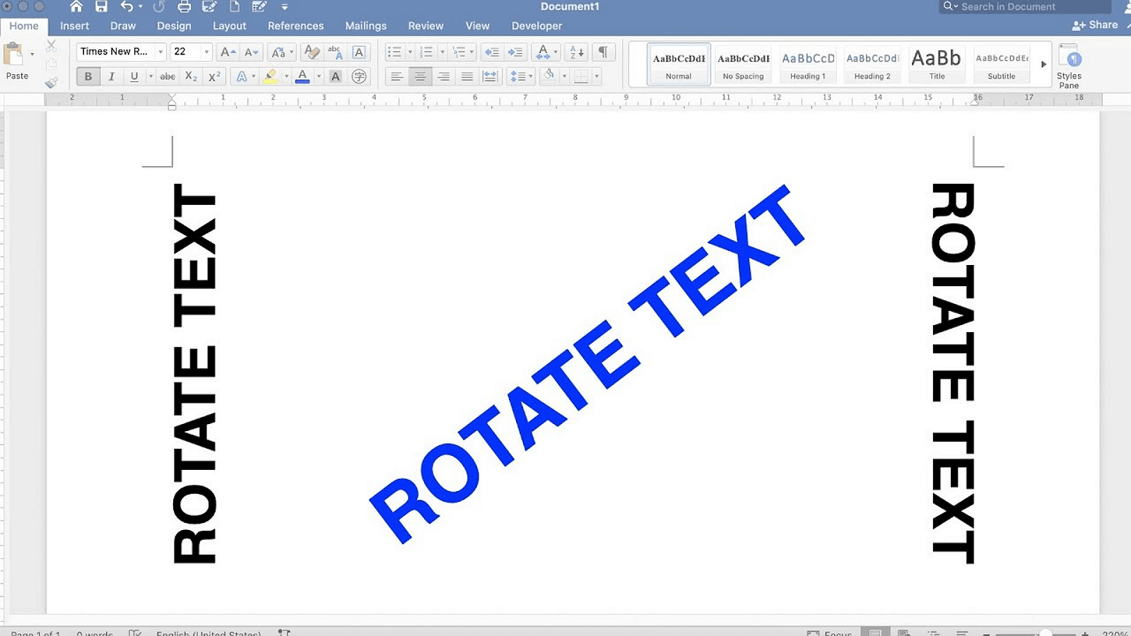 How to Rotate Text in Microsoft Word