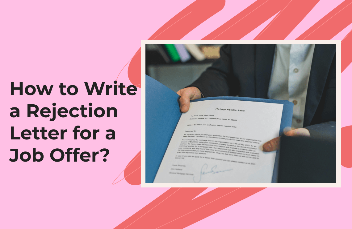 How to write a rejection letter for a job offer