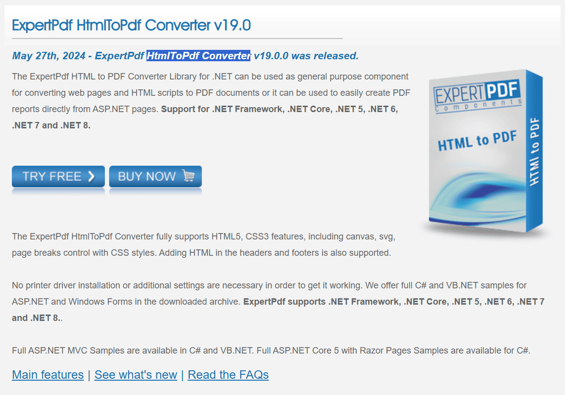 HtmlToPdf Converter