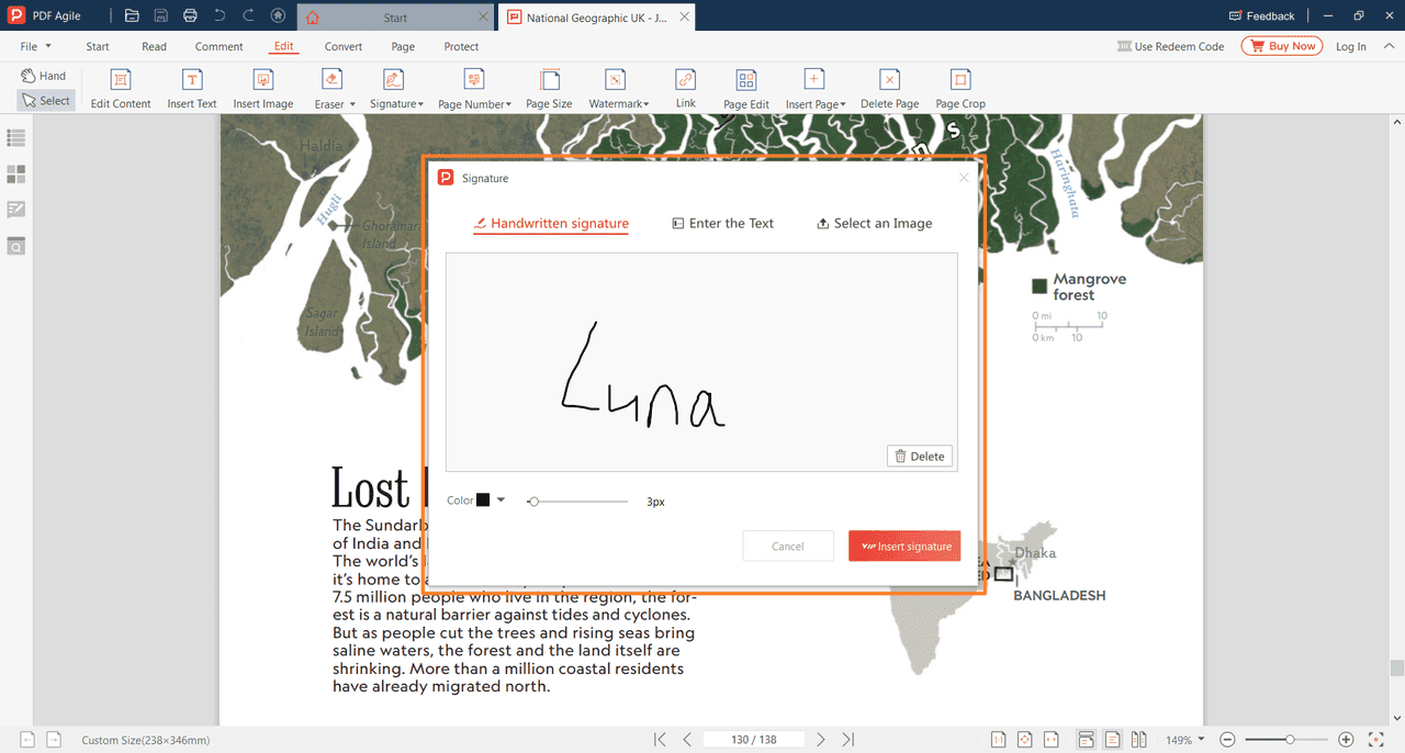 Insertar una firma manuscrita en un PDF