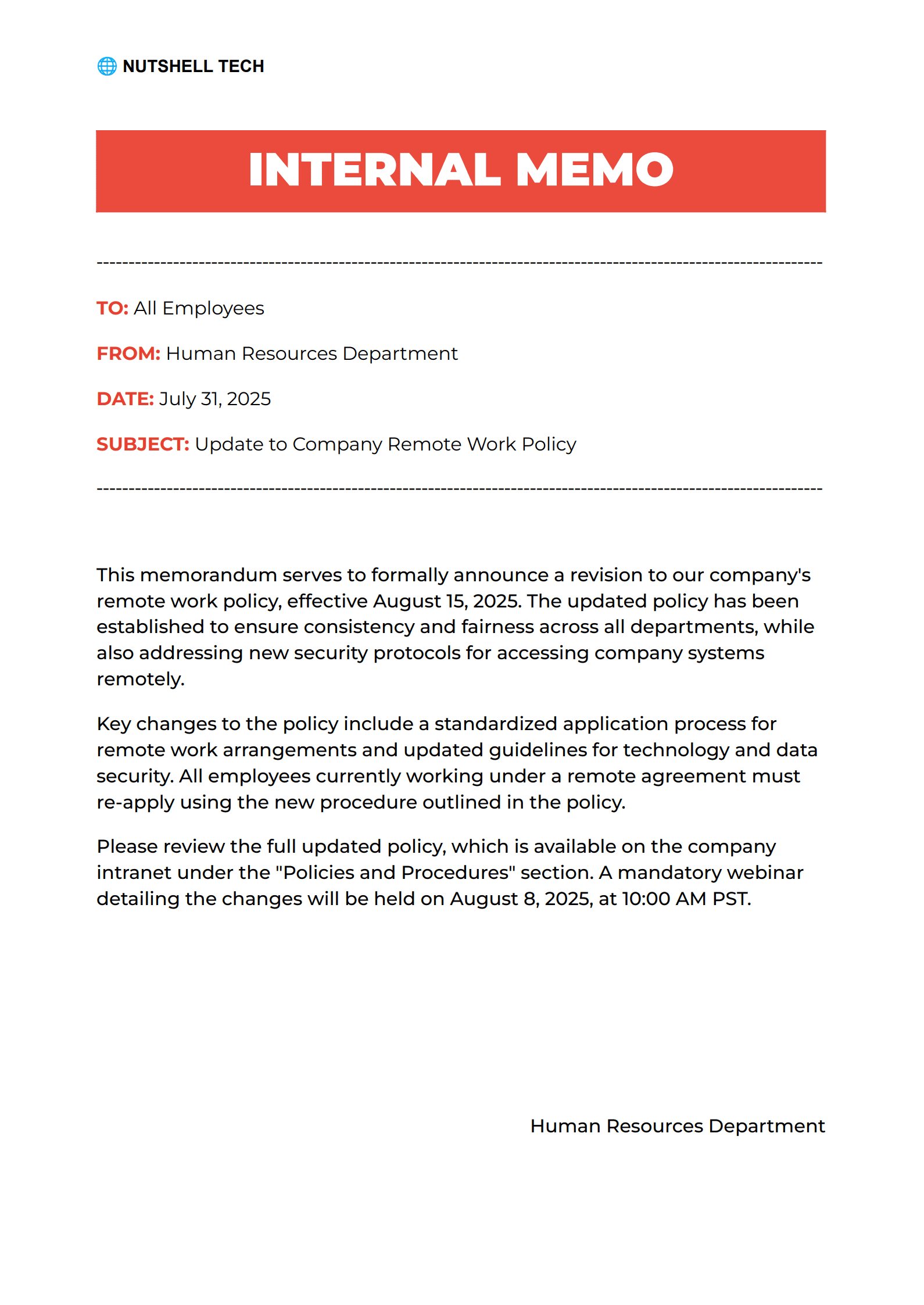Internal Memo Templates Example_3