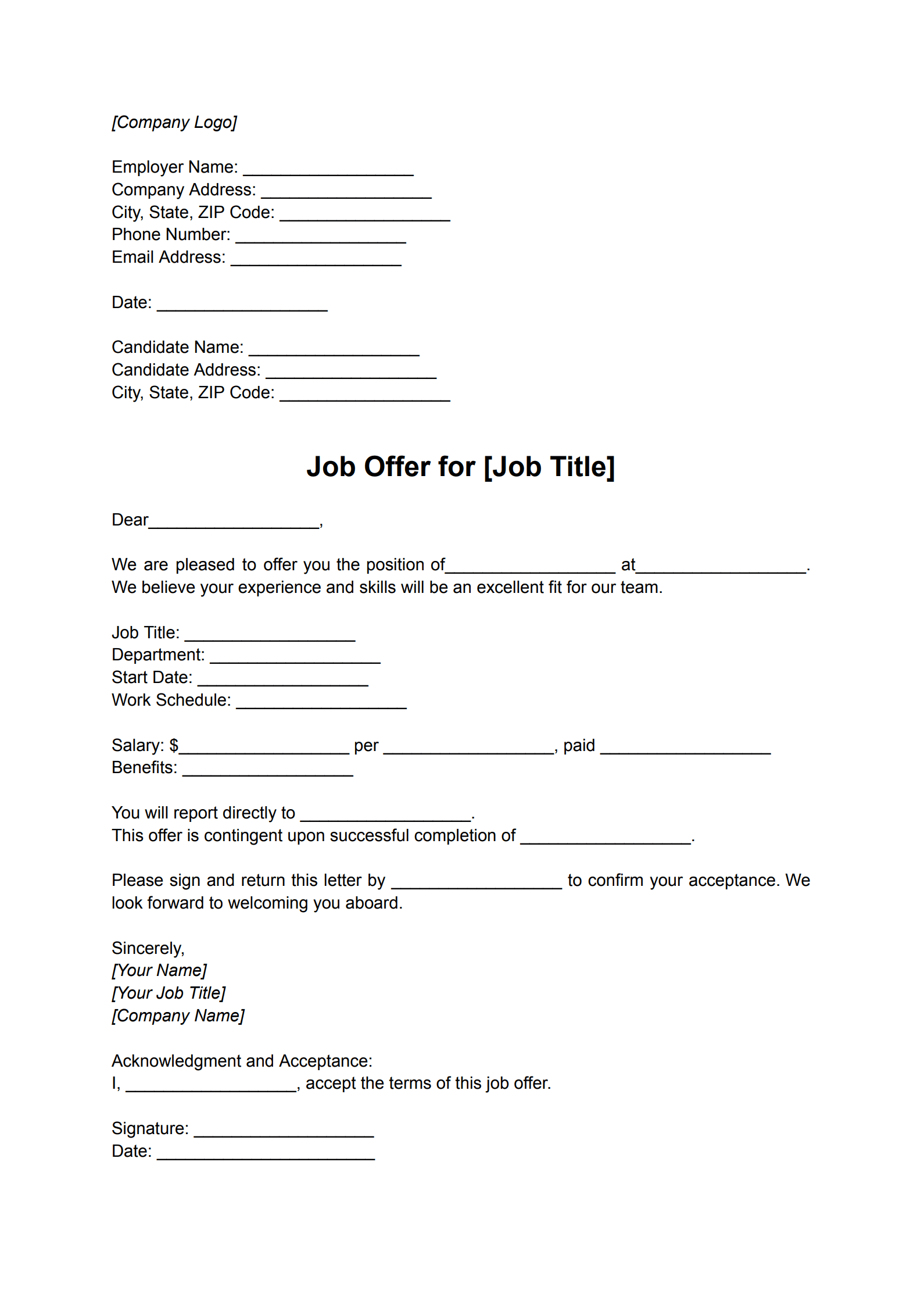 Job Offer Letter Template_1