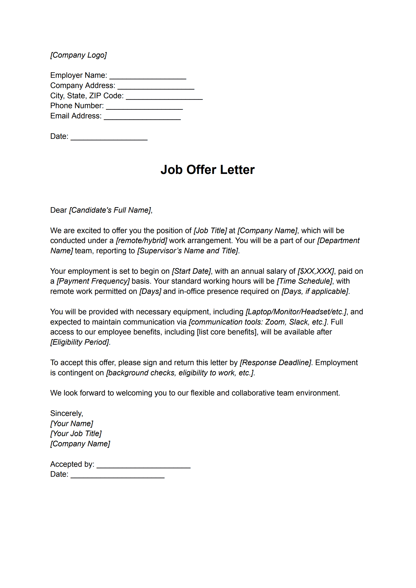 Job Offer Letter Template_5