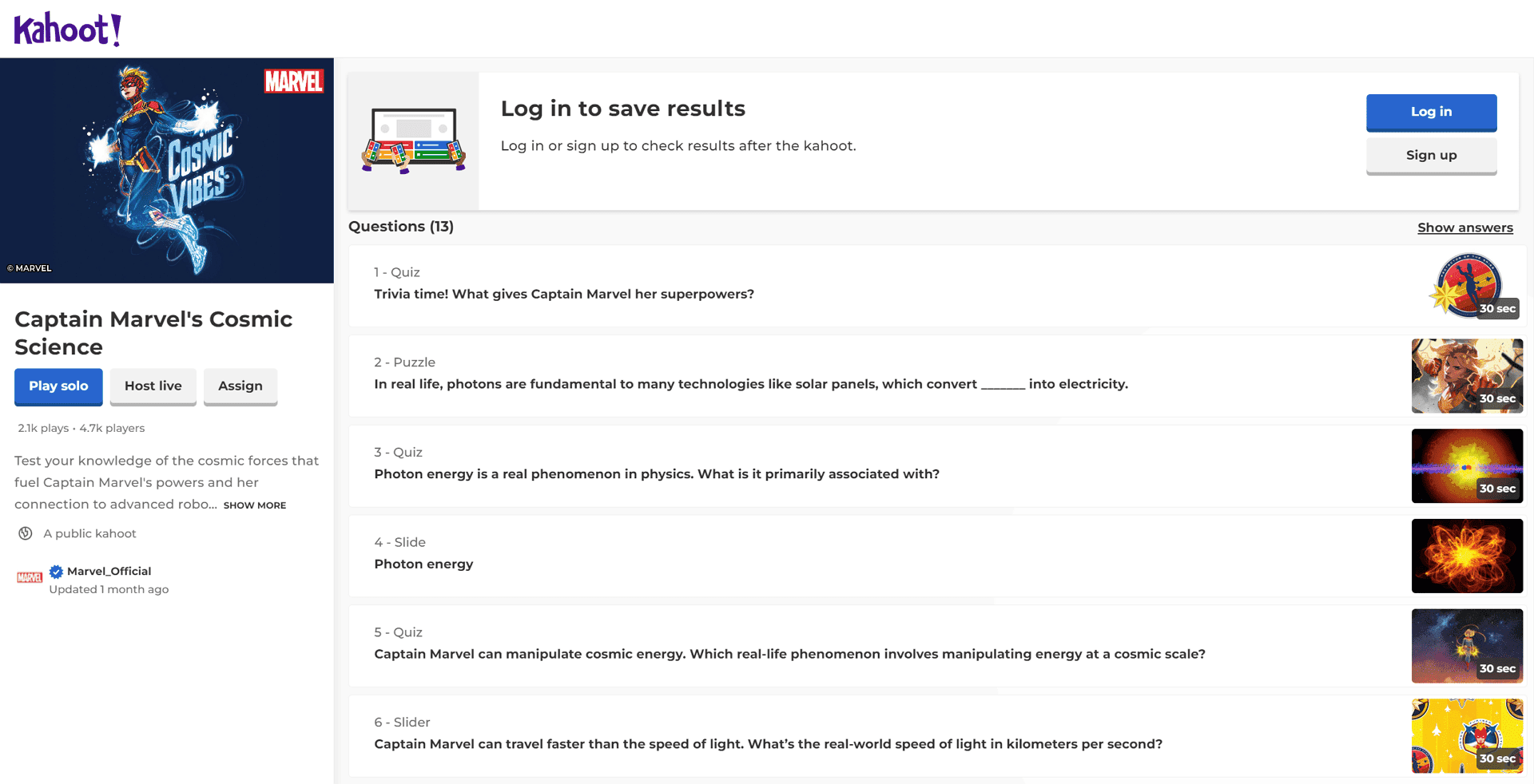 Kahoot! - Quiz