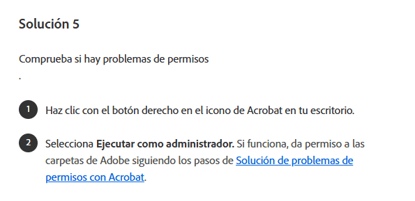 La solución proveniente de Adobe Acrobat