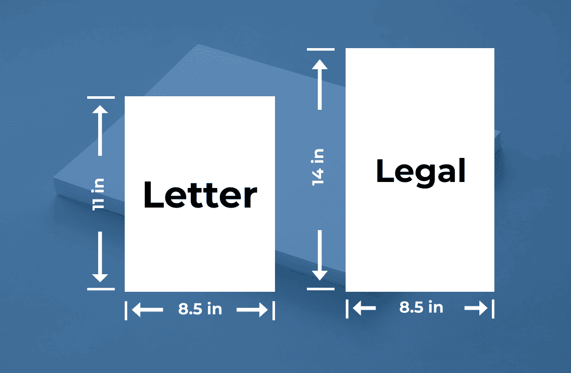 Letter vs. Legal